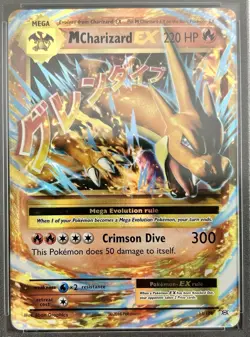 2016 POKEMON XY EVOLUTIONS #13 M CHARIZARD EX ULTRA RARE Mint 9 PSA HOLO CARD - Image 2