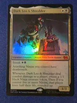 Dark Leo & Shredder -Foil Near Mint MTG Teenage Mutant Ninja Turtles - Image 1