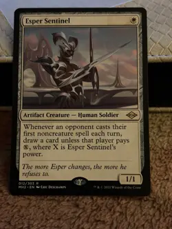 Magic the Gathering Esper Sentinel Modern Horizons 2, Regular Rare Card - Image 1