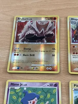 4 Supreme Victors Pokemon Card Holo Rev Pikachu Rhyhorn Mime Jr - Image 2