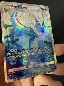 Vaporeon Pokemon Pocket Card TCG DISPLAY ART CARD - Image 2