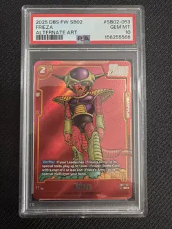 PSA 10 Frieza Alt Art Foil RED MANGA Card SB02-053 Dragon Ball Super Card Game - Image 1
