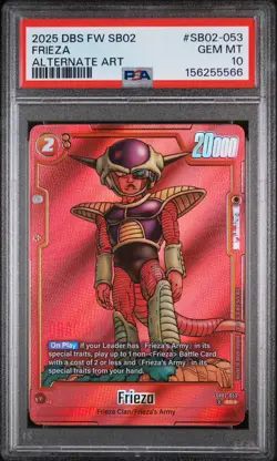 PSA 10 Frieza Alt Art Foil RED MANGA Card SB02-053 Dragon Ball Super Card Game - Image 3