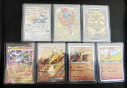 Pokemon TCG 7 Card Bundle including FULL ART /EX Charizard Alakazam Metagross NM - Image 1