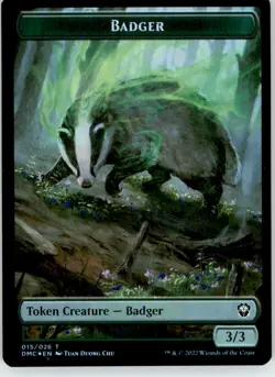 Saproling // Badger Token - Dominaria United - 18 // 15 - Foil NM Magic - Image 1