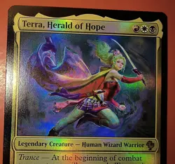 MTG, MAGIC: TERRA, HERALD OF HOPE ,FIC, MYTHIC , 0004 - NM - FOIL FINISH - Image 2