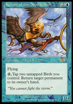 MTG KEEPER OF THE NINE GALES FOIL ITALIAN EXC - GUARDIANO DEI NOVE VENTI - LEG - Image 1