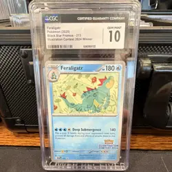 Pokemon Feraligatr 213 CGC 10 Promo Illustration Contest 2024 Winner - Image 1