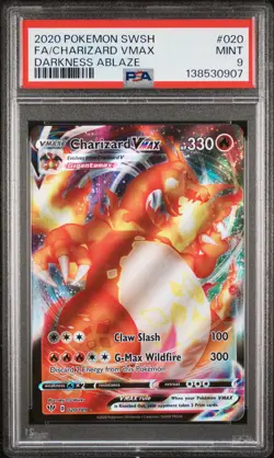 Fa/Charizard Vmax Pokemon Sword & Shield Darkness Ablaze 020 PSA {{cardGame}} - Image 1