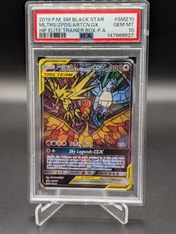 Pokemon Moltres & Zapdos & Articuno GX SM210 Tag Team Promo GEM MINT PSA 10 - Image 1