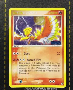 2005 POKEMON EX UNSEEN FORCES #27 HO-OH-REVERSE FOIL - Image 1