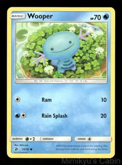 WOOPER 25/70 COMMON DRAGON MAJESTY POKEMON LP - Image 1