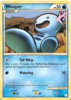 Wooper 88/123 Common HeartGold & SoulSilver Pokemon Near Mint - Image 1