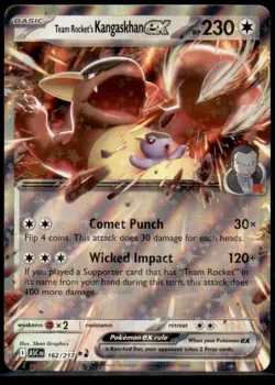 Team Rocket's Kangaskhan ex 162/217 Double Rare Ascended Heroes Pokemon Holo LP - Image 1