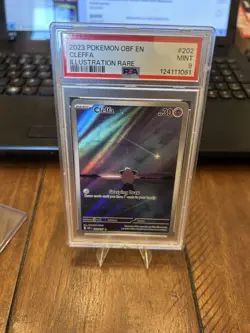 PSA 9 Cleffa 202/197 OBF EN Obsidian Flames Illustration Rare 2023 Pokemon - Image 1