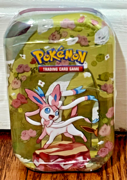 Pokemon Scarlet Violet Prismatic Evolutions Sylveon Mini Tin 2 Packs New Sealed - Image 1