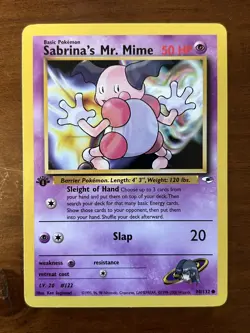 Pokemon TCG | Sabrina's Mr. Mime 94/132 1st Edition Normal​​ LP | Gym Heroes - Image 1