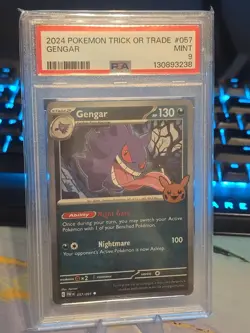 ✨🖤 Gengar Trick Or Trade Certified Psa Mint 9 English Graded Pokemon 057/091 📈 - Image 1