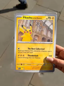 Pikachu at the Museum PROMO Pokemon Card National History SEALED - Image 1
