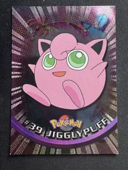 Topps Pokemon Jigglypuff #39 1999 TV Animation Edition Holo Black Logo - Image 1