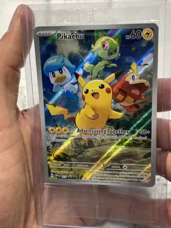 Pokemon Pikachu SVP 027 Black Star Promo Full Art Holo Nintendo Pokemon Sealed - Image 2