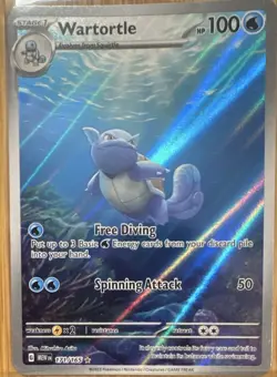 Pokemon TCG Wartortle 171/165 SV Scarlet & Violet 151 Illus Rare Holo English - Image 1