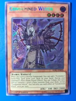 Near Mint Yugioh Condemned Witch SOFU-EN028 Secret Rare 1st Edition - Image 1