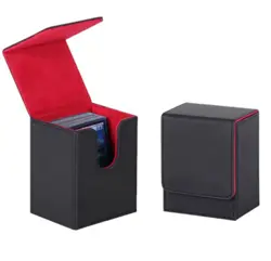 Karten deck box Schwartz Rot Magnetisch fur Yu-Gi-Oh Karten Etui Neu - Image 1