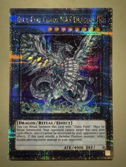 YUGIOH BLUE-EYES CHAOS MAX DRAGON ASIA ENGLISH ES01-AE018 25TH FOIL QCSR - Image 1