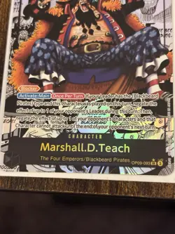 Bandai One Piece TCG English Marshall.D.Teach OP09-093 MANGA - Image 2
