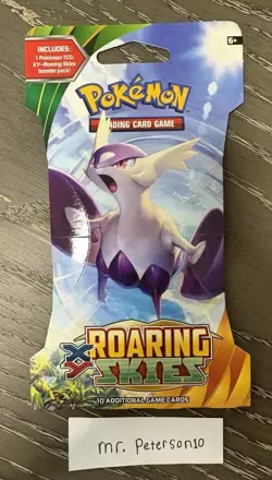 Pokemon TCG XY Roaring Skies Sealed Sleeved Booster Pack - 10 Cards - Image 1