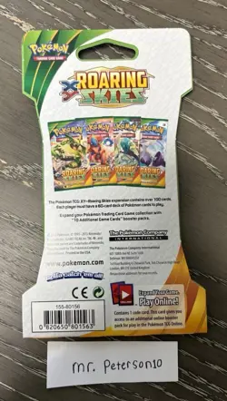 Pokemon TCG XY Roaring Skies Sealed Sleeved Booster Pack - 10 Cards - Image 2