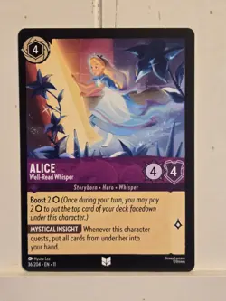 Alice in Wonderland Well-Read Whisper 36/204 Disney Lorcana Ch 11 Winterspell - Image 1