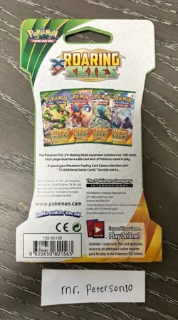 Pokemon TCG XY Roaring Skies Sealed Sleeved Booster Pack - 10 Cards - Image 2