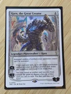 Karn, the Great Creator - White Border - FANTASTIC Condition - Mystery Booster 2 - Image 1