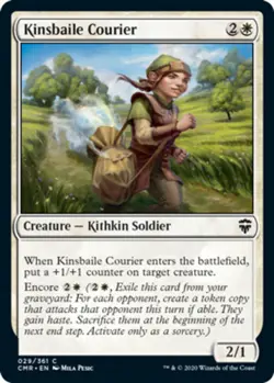 MTG-4x-Near Mint, English-Kinsbaile Courier - Foil-Commander Legends - Image 1