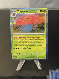 Vileplume 045/165 Holo Rare Pokemon English 151 NM Pokemon Card - Image 1