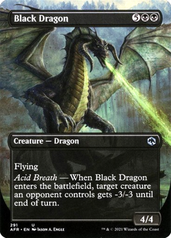 MTG - Black Dragon - Borderless - AFR - Magic the Gathering - Image 1
