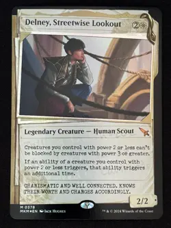 1x MTG Delney, Streetwise Lookout (Showcase, Foil) (Invisible Ink) - (MKM) #378 - Image 1