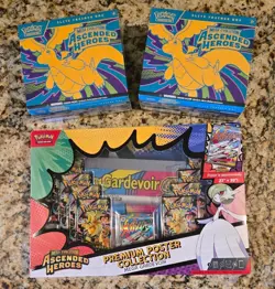 Pokemon Ascended Heroes Lot: 2 ETB's and 1 Premium Poster Mega Gardevoir Box - Image 1