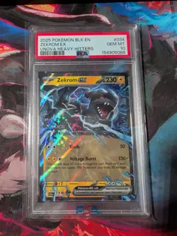 2025 Pokemon Zekrom Ex BLK EN-Black Bolt UNOVA HEAVY HITTERS STAMPED PSA 10 - Image 1