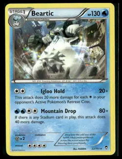 Beartic #22/111 Furious Fists Pokemon NM - Image 1