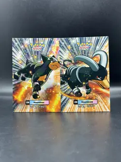 Houndour Houndoom Attacks 2 Database Johto Cracked Ice Holo Pokemon - Image 1