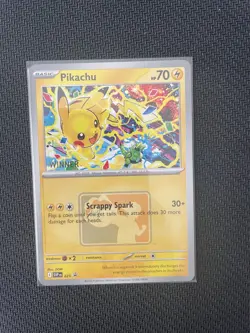 Pokemon Pikachu SVP EN 225 Scarlet & Violet Promo Holo English - Winner - Image 1