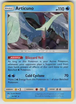 Articuno 32/181 Holo Rare Team Up Pokemon Holo Near Mint - Image 1