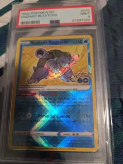 Pokemon Go Radiant Blastoise #018 PSA 9 Mint - Image 1