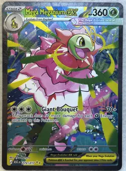 Pokemon Ascended Heroes Mega Meganium EX SIR 272/217 Pack Fresh - Image 1