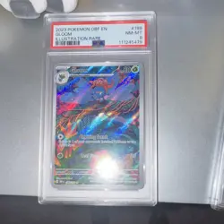 Pokemon Gloom SV03 Obsidian Flames Illustration Rare Holo 198/197 PSA 9 2023 - Image 1