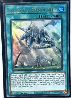 Yu-Gi-Oh! TCG Wishes for Eyes of Blue SDWD-EN042 Ultra Rare 1st Edition NM - Image 1