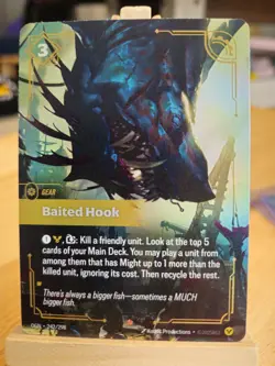 Riftbound Baited Hook Gear Card 242/298 Cost 3 League of Legends CCG - Image 1